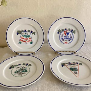 Set of 4 Vintage French Cheese Plates by Revo