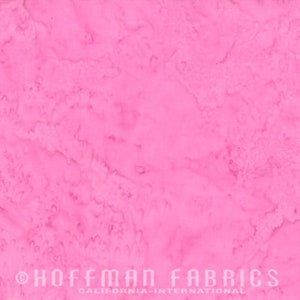 Hoffman California 1895-519 Hibiscus Pink Watercolor, Blender, Hand-dyed in Bali, 100% cotton, Cut to Order, Great for Quilting