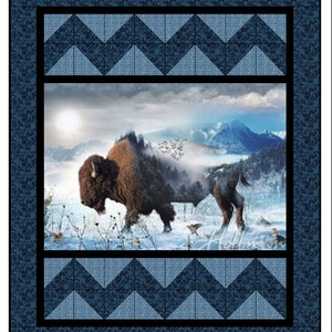Wilderness Quilt Pattern, 52&quot; x 63.5&quot;, Skill Level: Advanced Beginner, Great for Panels that measure at least 29.5 x 40.5