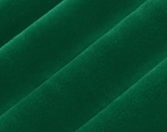 Minky Fabric, EMERALD Shannon Cuddle Minky, Cut to Order, Ready to Ship, 3 mm Pile Great for Quilts, Costumes, and Plush Toys