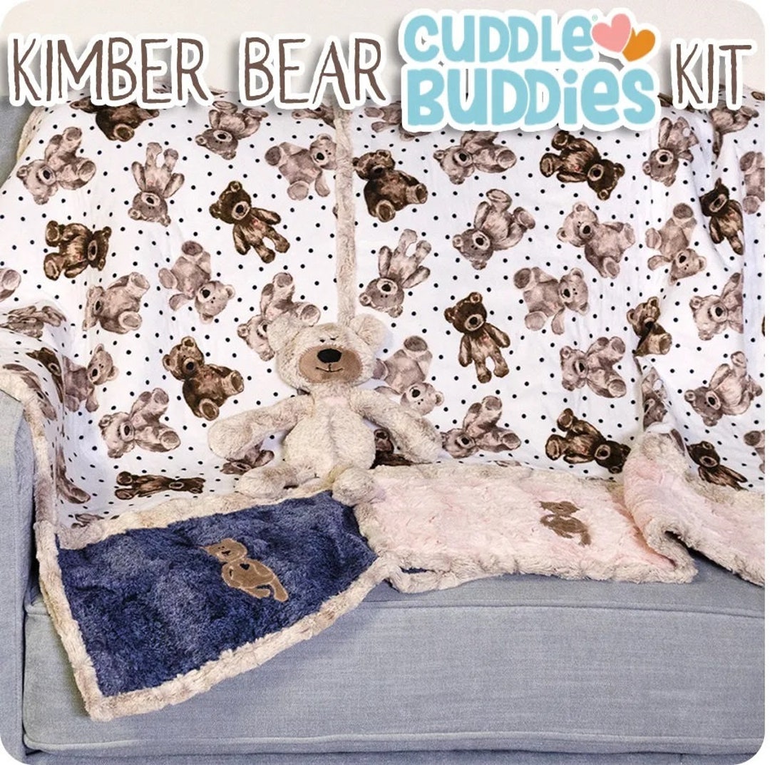 Shannon Fabrics Kimberbell Cuddle Buddies Kimberbear Cuddle Minky Kit, Great for Baby Girls or