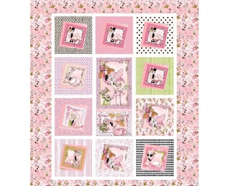 Wonky Fancy Flamingos Quilt Pattern,  Step by Step Instructions,  Pics to Guide you! Fun & Easy Kids or Adult Quilts