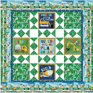 4 Corners Quilt Pattern, Perfect for Large Print Fabrics or Panels with Large squares, very versatile, Skill Level: Intermediate Advanced