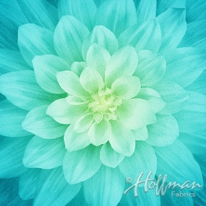 Stunning Dream Big Tidepool Dahlia Hoffman Spectrum Digital Print, Beautiful Dahlia Fabric Panel, Quilting Cotton