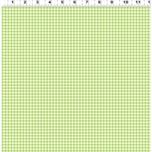 Gingham Check Green by Susybee for Clothworks, Baby Shower Giftidea, Baby Girl, Gingham Print, Binding, Borders, Quilting Cotton image 2