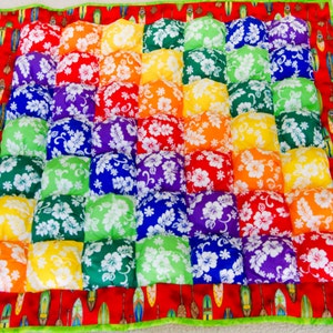 Create your own Puff Quilt the easy way Baby or Kids Quilt Pattern for a 38 X 38 Puff Quilt aka Biscuit Quilt EASY to Make image 3