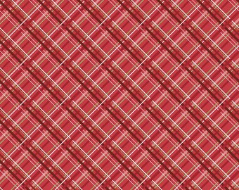 Snowed In Red Plaid by Heather Peterson for Riley Blake Designs , quilting cotton, red plaid cotton fabric