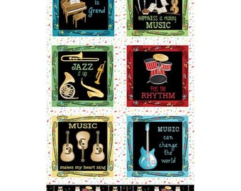 Making Music Piano Keys on Black, Great Coordinating Fabric, Quilting ...