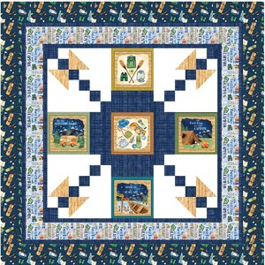 Outburst! Quilt Pattern, Perfect for Large Print Fabrics or Panels with multiple squares, very versatile, Skill Level: Confident Beginner