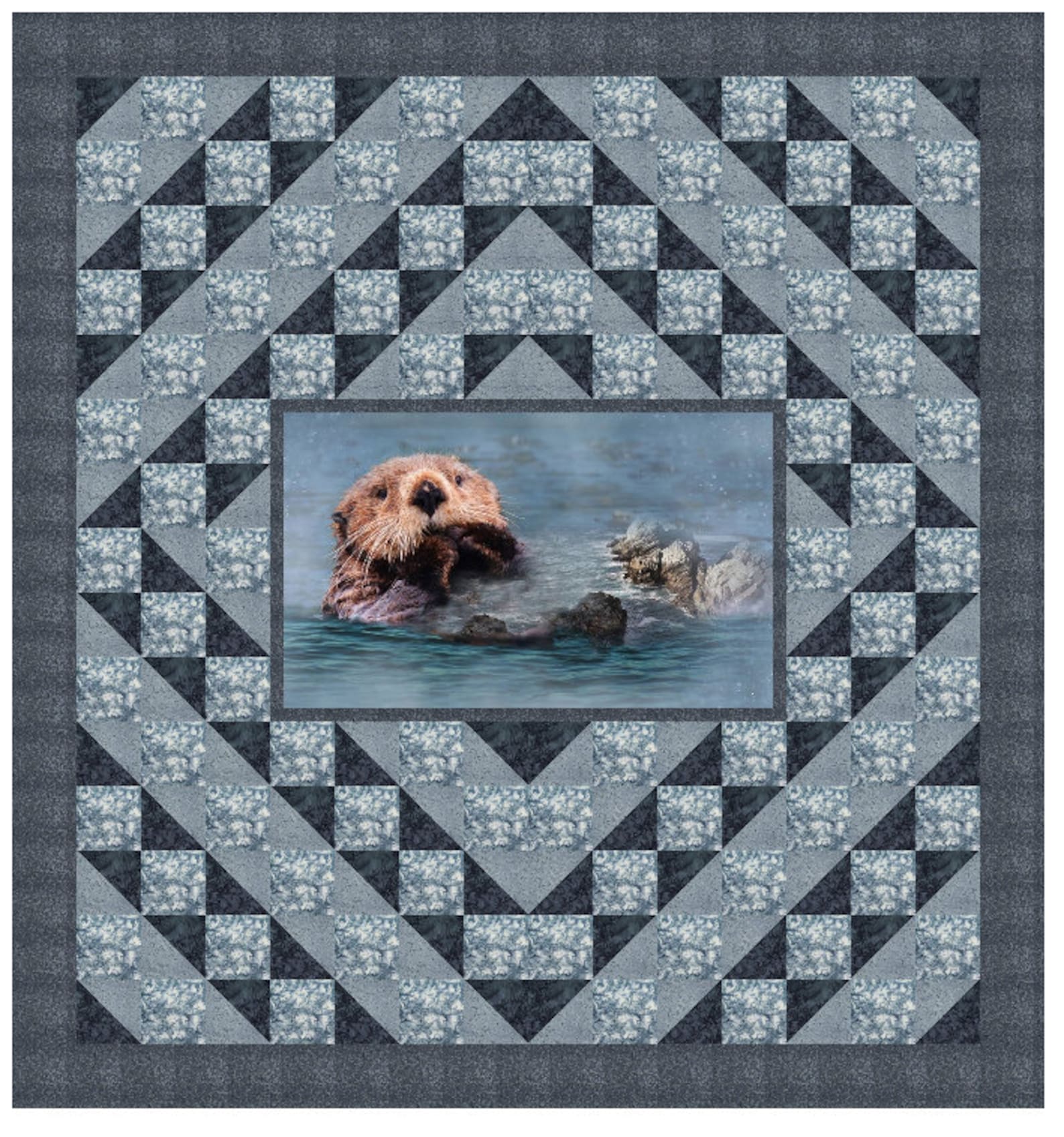 Call of the Wild Otter Quilt Pattern 80.5 x | Etsy