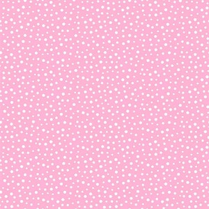 Irregular Pink Dots designed by Susybee for Clothworks, Baby Shower, Baby Girl, Pink and White Dots, Quilting Cotton