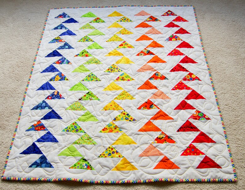 Bright & Fun Baby or Toddler Girls or Boys Modern Minky image 0