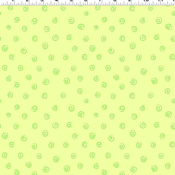 Light Green Squiggle by Susybees for Clothworks, Baby Shower Giftidea, Baby Girl or Boy, Squiggles, Binding, Borders, Quilting Cotton