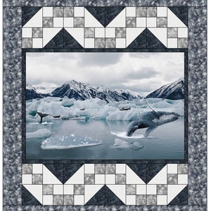 Cold Play Call of the Wild Quilt Pattern, 54&quot; x 62.5, Skill Level: Advanced Beginner, Great for Panels, Panel must be at least 29&quot; x 42.5&quot;