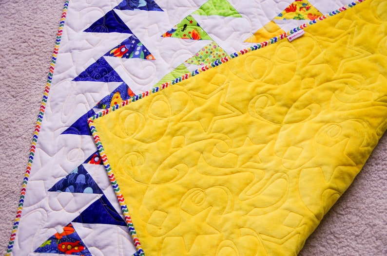 Bright & Fun Baby or Toddler Girls or Boys Modern Minky image 3