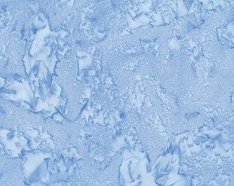 Hoffman California 1895-707 Powder Blue, Blue Watercolor, Blender, Hand-dyed in Bali, 100% cotton, Cut to Order, Great for Quilting