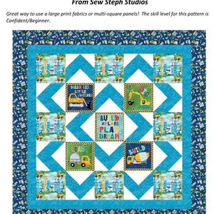 Around the Square Quilt Pattern, Perfect for Large Print Fabrics or Panels with Large squares, versatile, Skill Level: Confident/Beginner