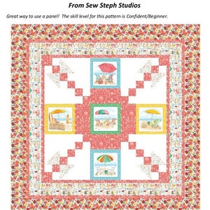 Outburst! Quilt Pattern, Perfect for Large Print Fabrics or Panels with multiple squares, very versatile, Skill Level: Confident Beginner