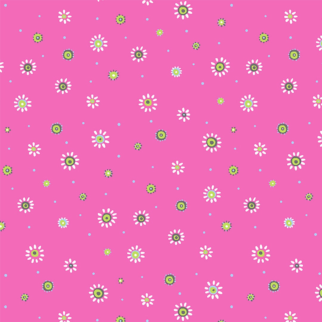 Sunburst Dot Magenta Designed by Susybee for Clothworks, Baby Shower