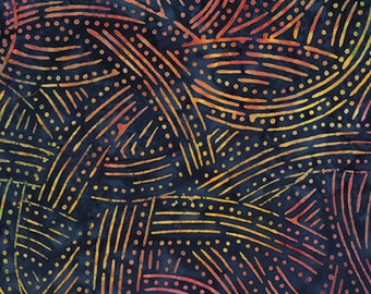 Benartex Bali Tropical Cove Pathways - Indigo Multi, 100% Cotton