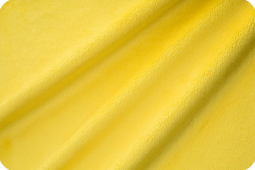 Cuddle® 3 Canary Shannon Cuddle Minky, Quilt Backing, Quilting Fabric, Yellow Minky, Cut to Order, Ready to Ship, 3 mm Pile Ultra Soft