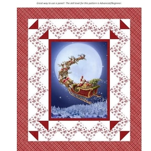 Frame This Quilt Pattern, THREE different Quilt Sizes "Skill Level: Advanced/Beginner, Make a great quilt with the panel today!