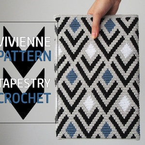 Vivienne Tapestry Crochet Pattern / Crochet Bag Pattern / Modern Crochet Pattern /