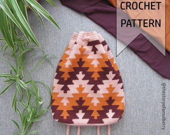 Harper Tapestry Crochet Backpack Pattern | Geometric Design (PDF Pattern)