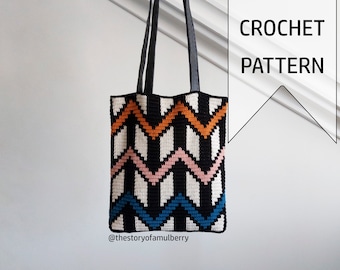 Ezra Tapestry Crochet Bag Pattern / Crochet Bag Pattern / Summer Crochet Bag