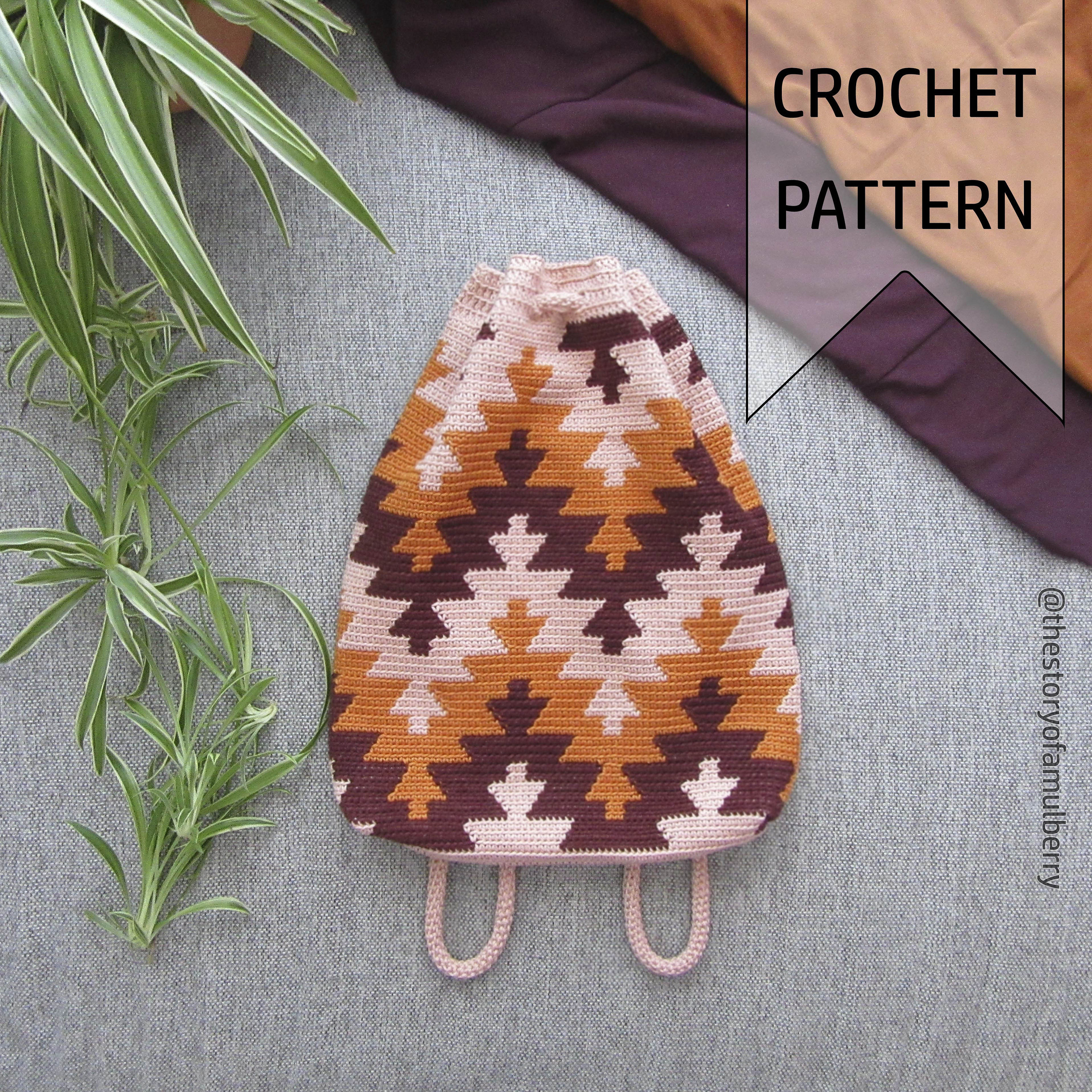 Harper Tapestry Crochet Pattern / Crochet Bag Pattern / Crochet Backpack  Pattern 