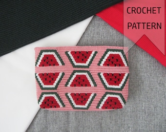 Watermelon Tapestry Crochet Pattern / Mellie Crochet Bag Pattern / Watermelon Crochet Bag / Watermelon Crochet Pattern