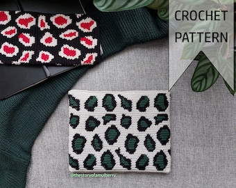 Animal Print Crochet Pattern / Tapestry Crochet Bag Pattern / Modern Crochet Bag Pattern