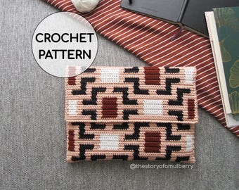 Patrón de bolso de ganchillo Caroline Tapestry / Diseño geométrico moderno (patrón en PDF)