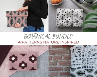 Botanical Tapestry Crochet Patterns / Spring Crochet Patterns / Bundle Crochet Patterns