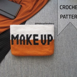 Make up Crochet Bag Pattern /Crochet Cosmetic Pouch Pattern /Tapestry Crochet Pattern / Modern Crochet Bag Pattern / Crochet Pattern