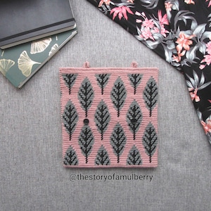 Feuille Tapestry Crochet Pattern / Leaf Crochet Pattern / Tapestry Crochet Bag Pattern image 5