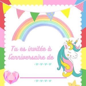 Ferme Invitation Fete D Anniversaire Fille Et Carte De Etsy India