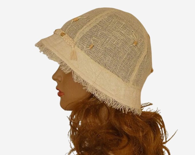 Chain Hat in Beige main image 1