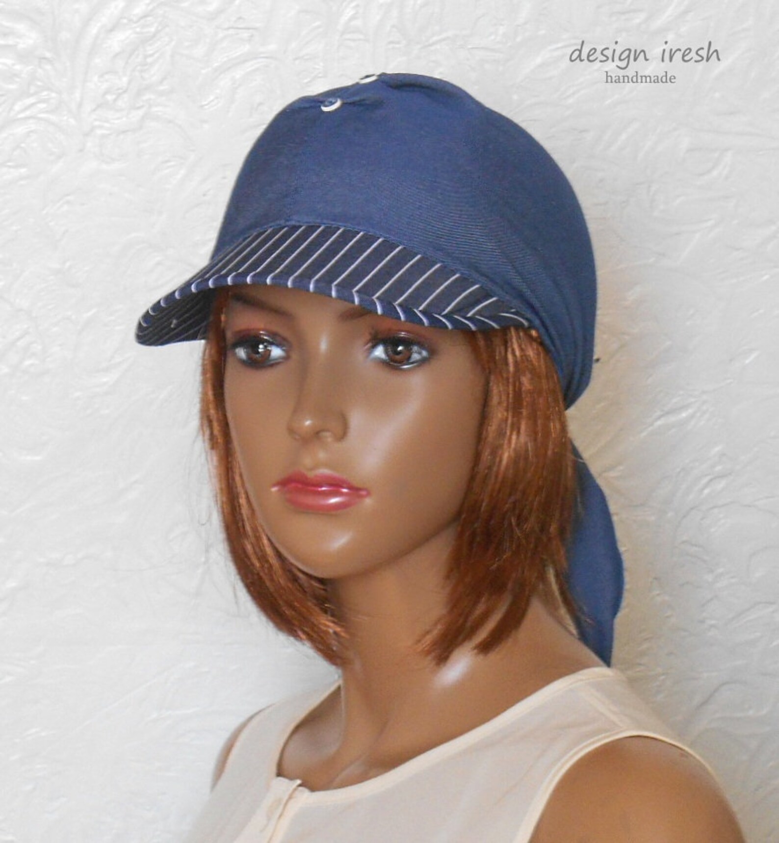 Blue Denim Cap Women's Summer Hat Denim Sun Visor Etsy