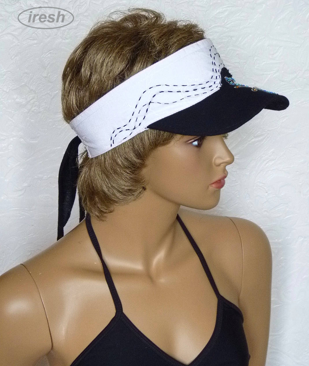 Black Sun Visor Women's Sun Visor Beach Visor White Etsy
