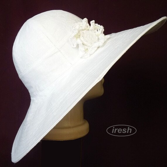 Wide Brim Hat White Hat Women's Summer 