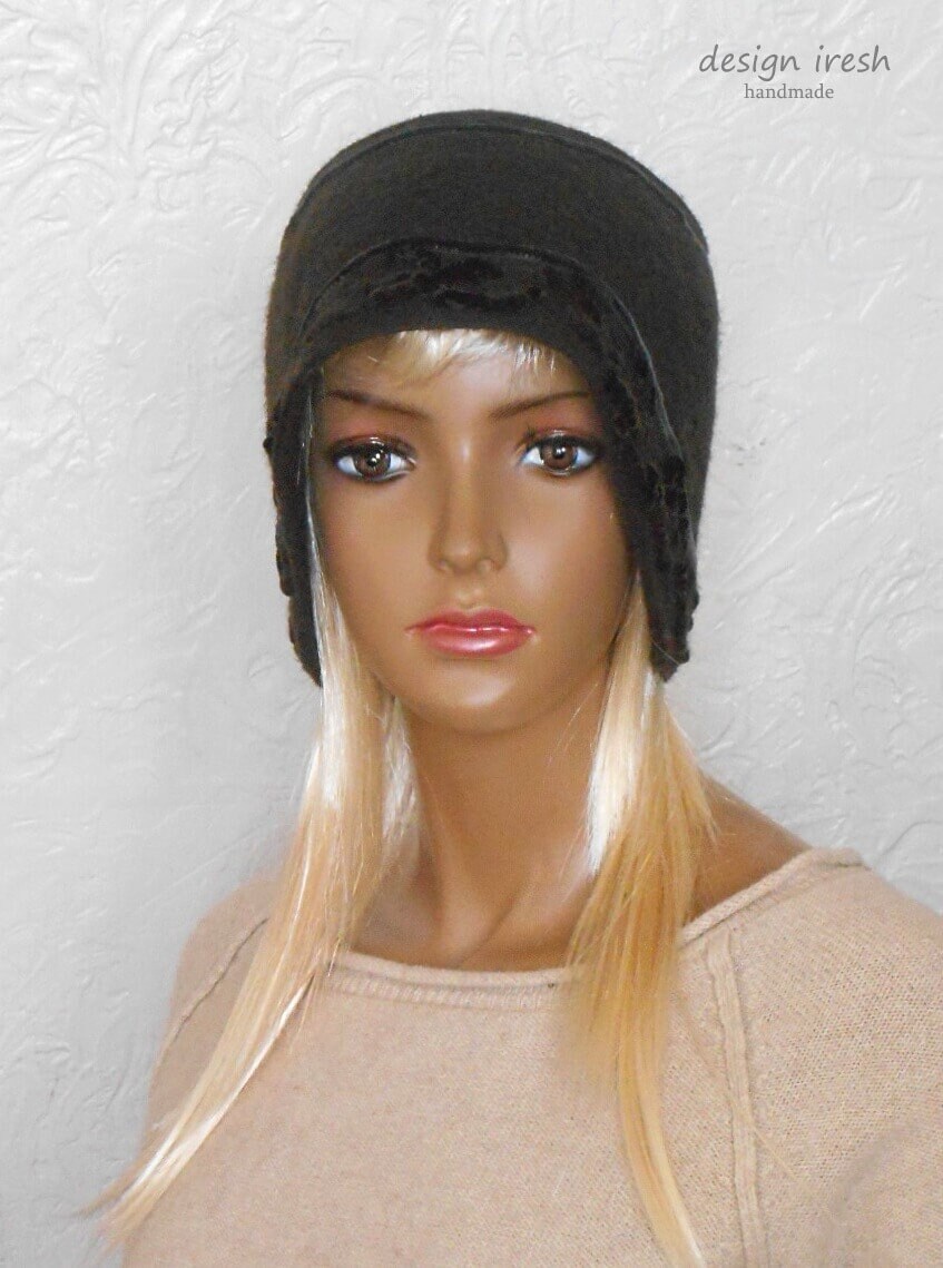 Brown Winter Hat Felted Women Hat Warm Wool Hat Womens Etsy