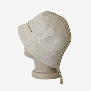 Summer Bucket Hat Undyed Linen - Women Hat Jute Pigtail - Funny Unisex Sun Hat