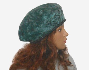 Women\'s Casual and Chic Vintage Wool French Berets Painters Hat Green Gajaous Classic Wool Berets for Women,Stylish French Beret  main image 2