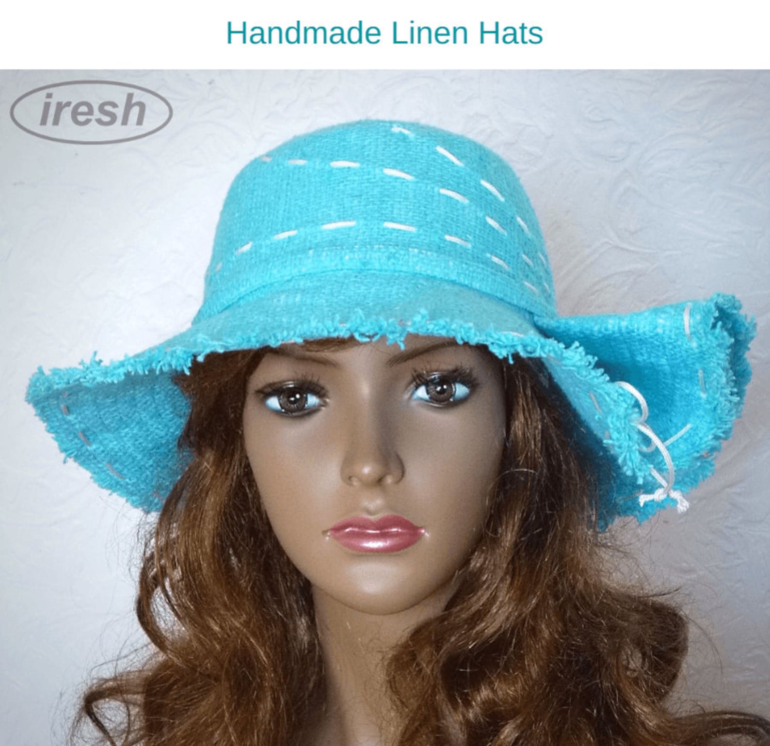 Women's Summer Hat Turquoise Sun Hat Women's Linen Etsy