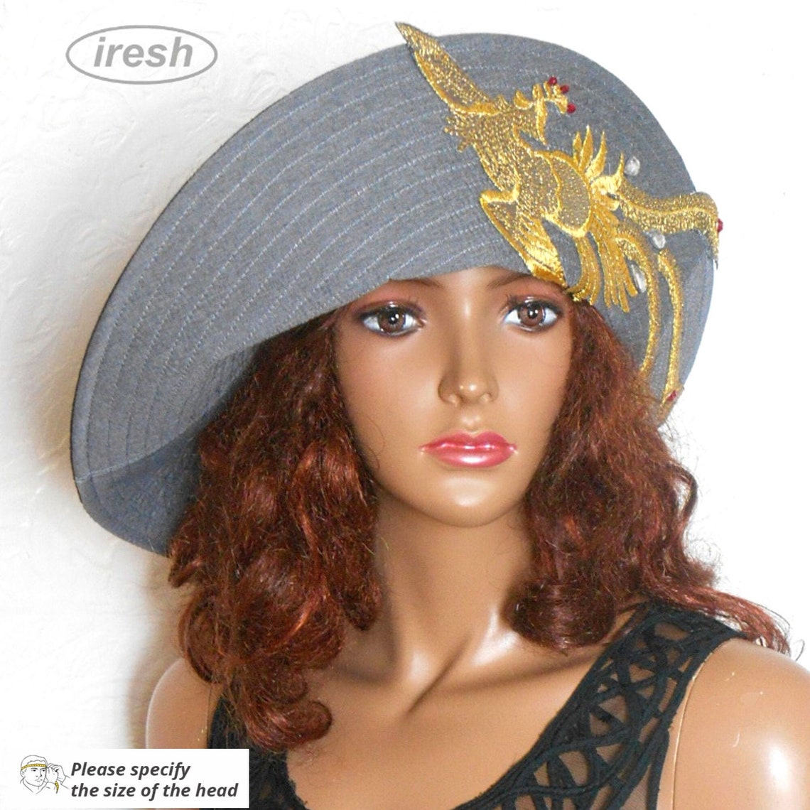 Gray Womens Summer Hat Linen Hat Gray Black Hat Foldable Etsy