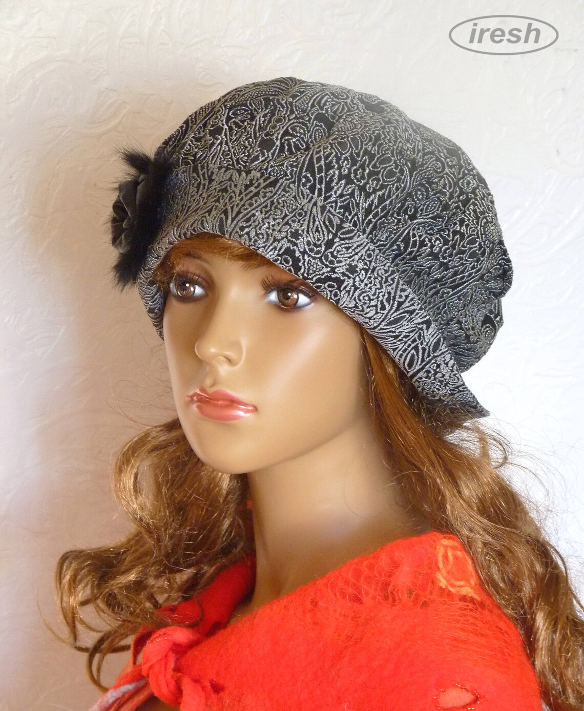 Women's Gray Beret Women's Winter Hat Warm Hat Etsy