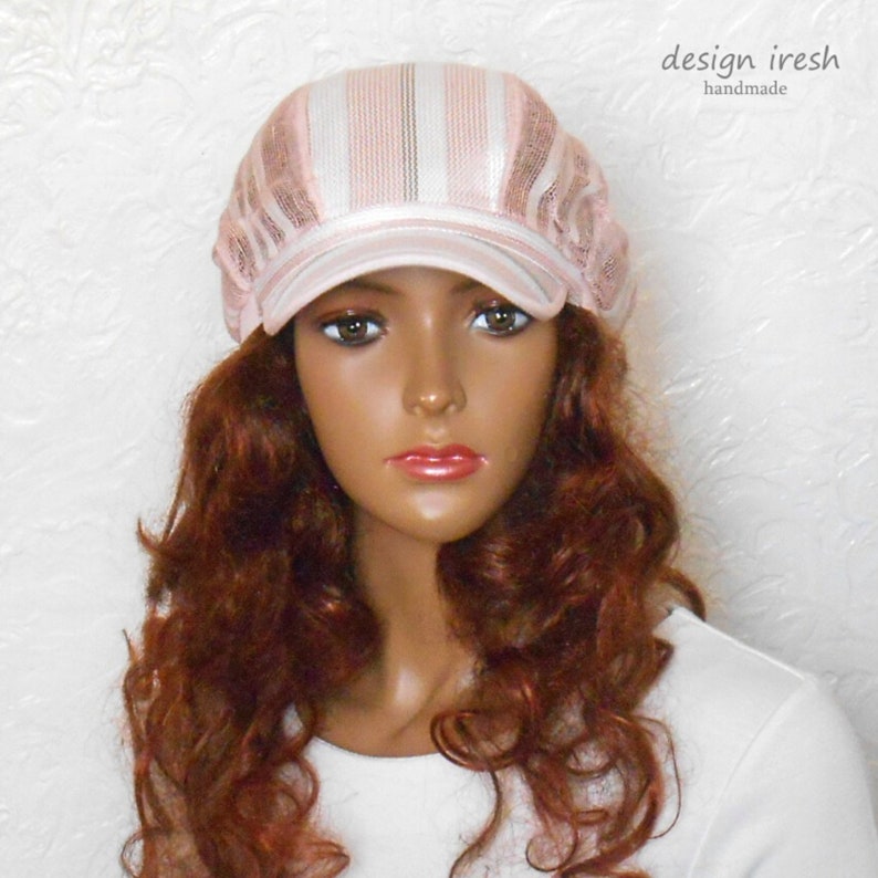 Summer Pink Cap Women's Newsboy Cap Linen Pink Hat Etsy