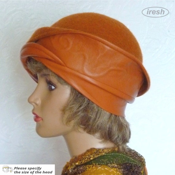 orange felt hat