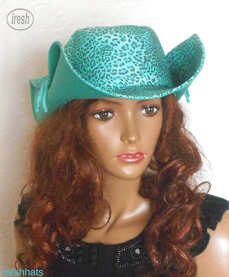Women's Cowboy Hat Summer Women's Sun Hats Green Etsy